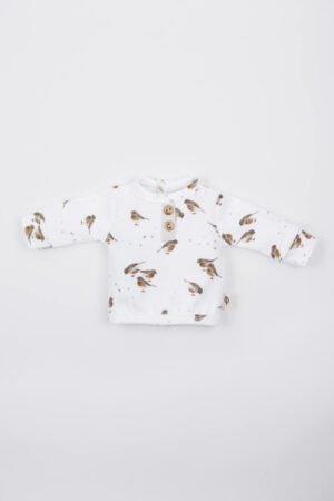 Prematuur trui met vogeltjes