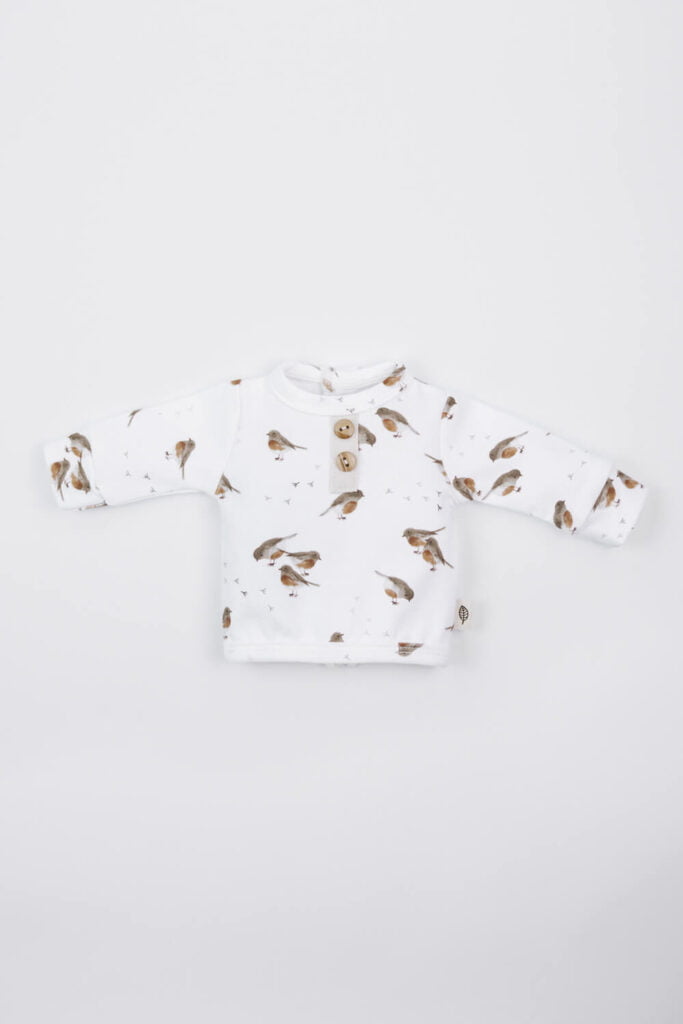 Prematuur trui met vogeltjes