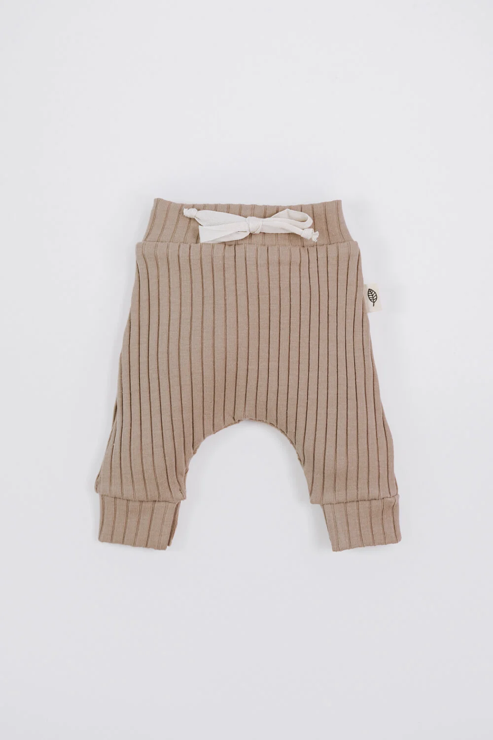 Prematuur broek rib amandel bruin