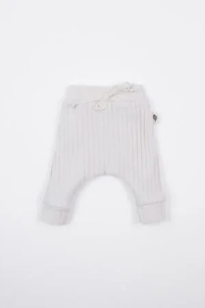 Prematuur broek rib licht beige