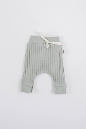 Prematuur broek rib sage groen
