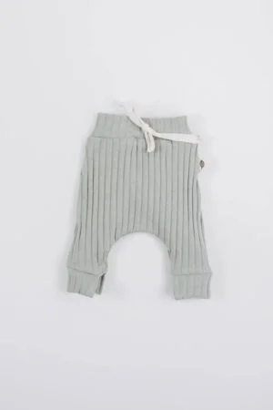 Prematuur broek rib sage groen