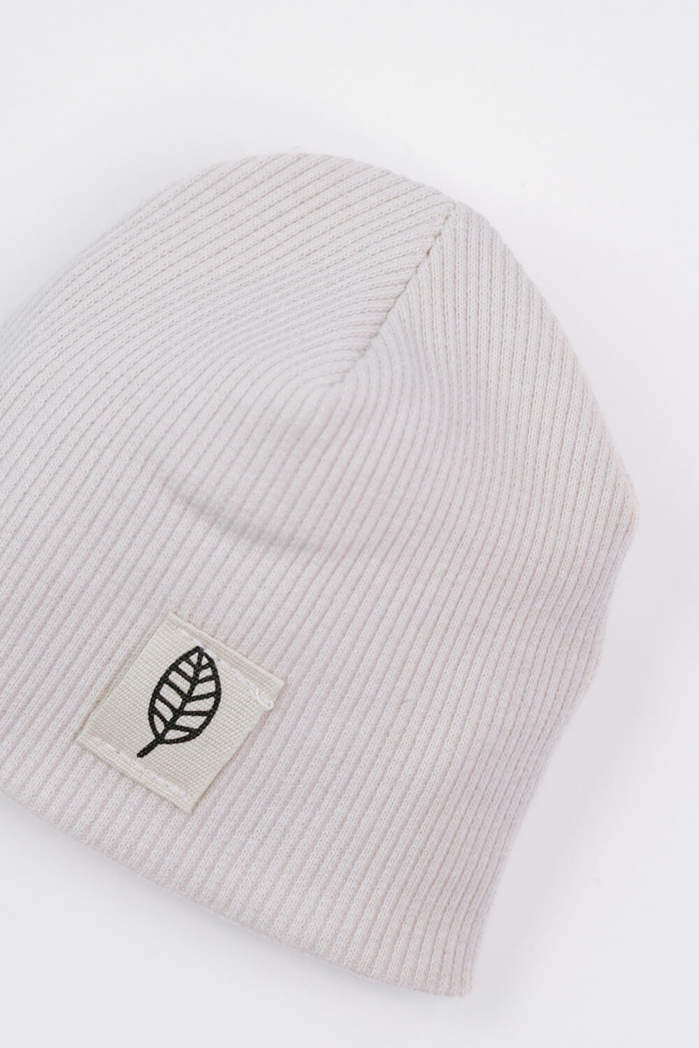 Prematuur muts detail rib licht beige