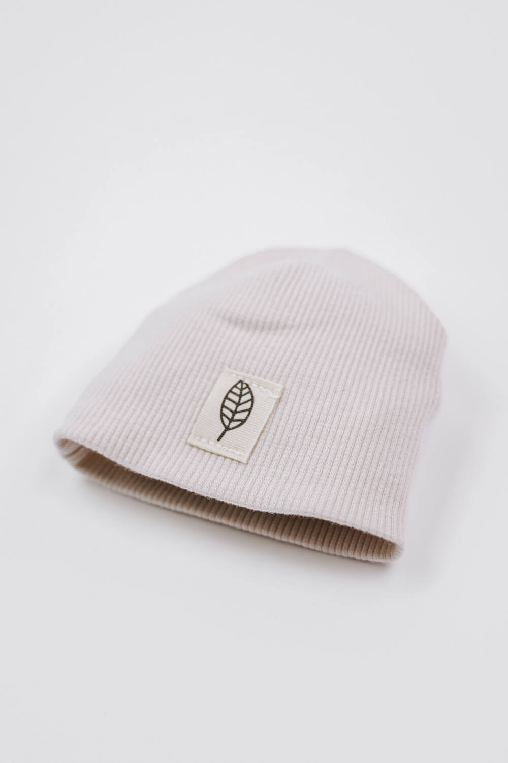 Prematuur muts rib licht beige