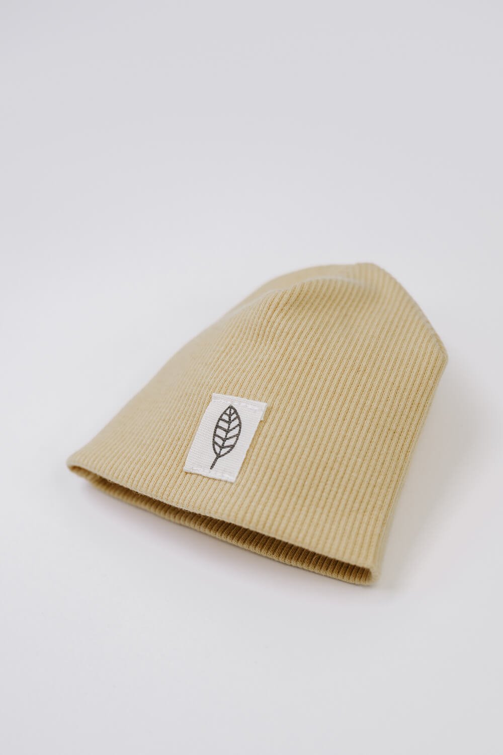 Prematuur muts rib zacht geel