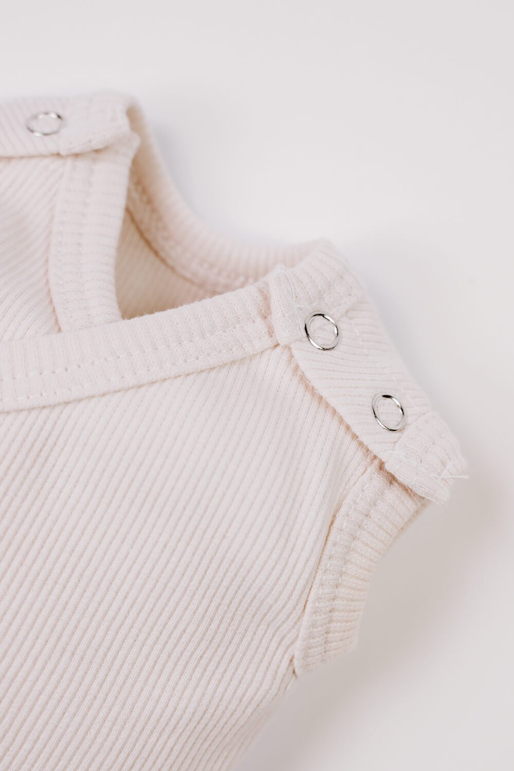 Prematuur romper detail rib licht beige