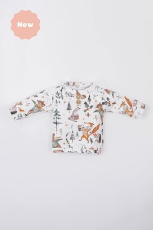 Tricot shirt met bosdieren